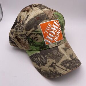 Home Depot Baseball Cap Mossy Oak Camo Adjustable Embroidered Promo Mens Hat OS